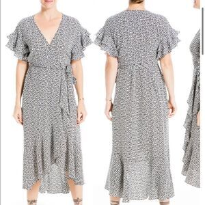 NWT Max Studio Floral Wrap MIDI Dress